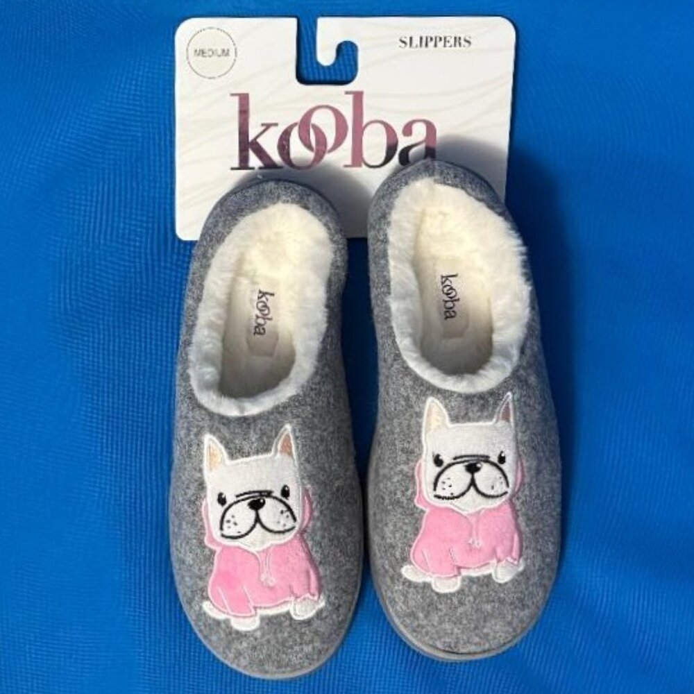 NWT & GREAT GIFT KOOBA FRENCHIE FRENCH BULLDOG SLIPPERS M / MEDIUM 6 1/2 - 7 1/2 - Picture 13 of 13